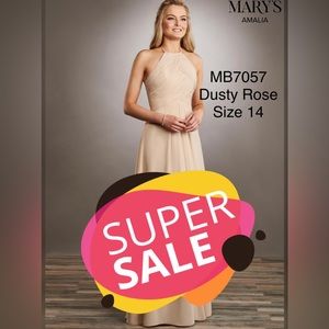 Mary’s Bridal Bridesmaid Dress - Color: Dusty Rose Size: 14